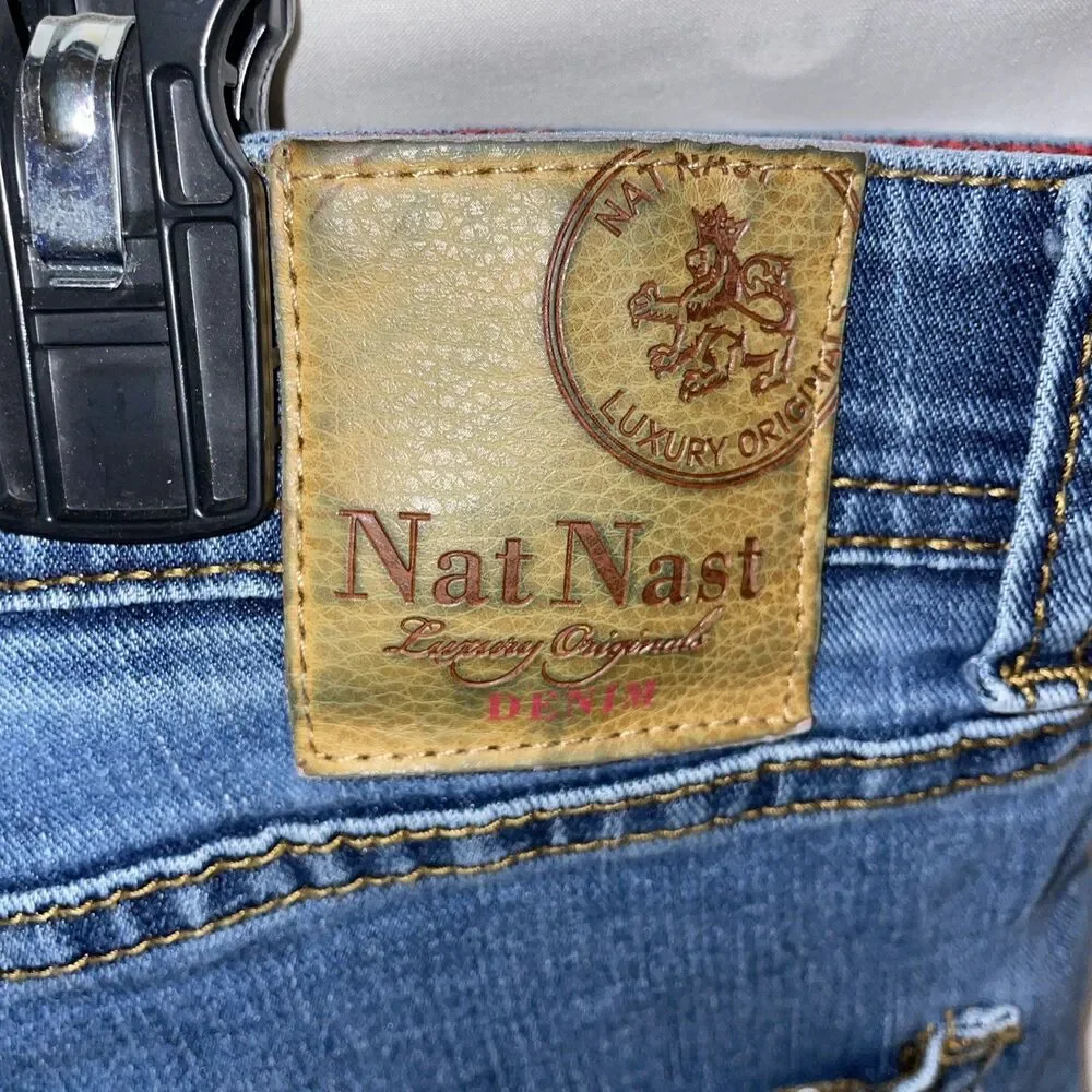 Nat Nast Men’s Stretchy Jeans Size 36x32 Blue Denim Streetwear Outdoors Comfort